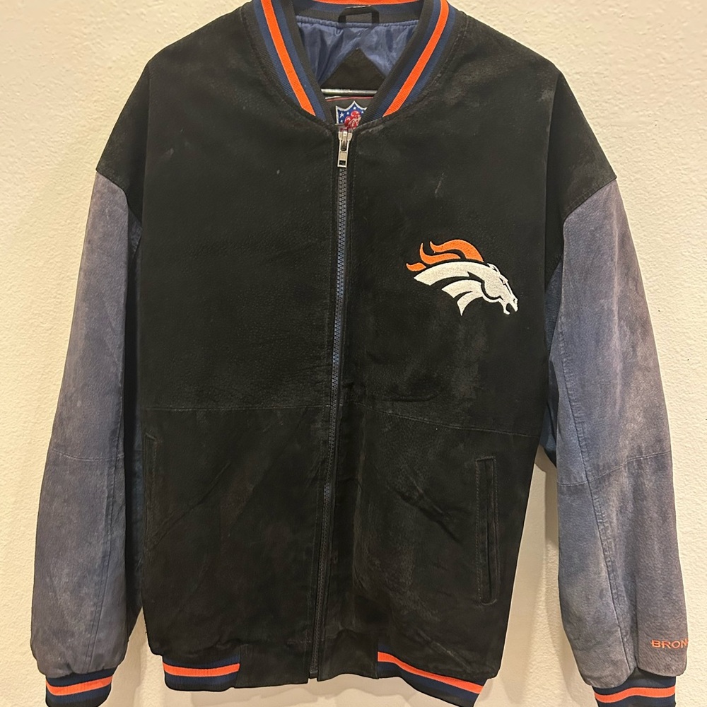 Men's Black and Blue Varsity Jacket